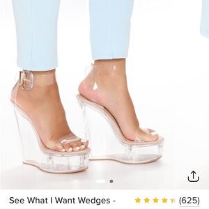 White Platform Shoes with Crystal Embellishments